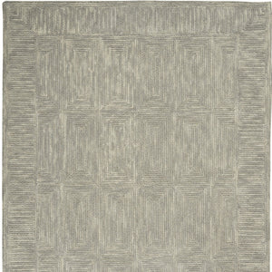 Homeroots 8' Gray Wool Geometric Area Rug – Stylish, Warm, Modern Design For Cozy Living Spaces And Elegance 5' X 7' Wool 553506