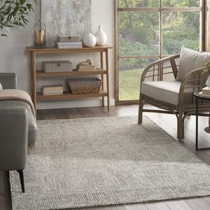 HomeRoots 8' Gray Wool Geometric Area Rug - Elegant, Durable Design for Contemporary Living Spaces and Comfort 5' X 7' 553506