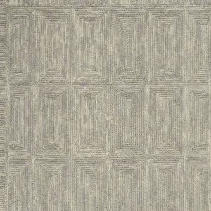 Homeroots 8' Gray Wool Geometric Area Rug – Stylish, Warm, Modern Design For Cozy Living Spaces And Elegance 5' X 7' Wool 553506