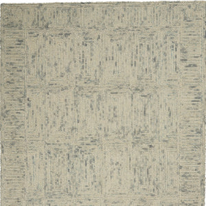 Homeroots 8' Luxurious Ivory And Gray Wool Geometric Area Rug - Perfect For Cozy Modern Home Décor! 4' X 6' Wool 553507