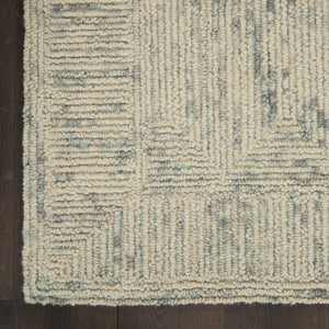Homeroots 8' Luxurious Ivory And Gray Wool Geometric Area Rug - Perfect For Cozy Modern Home Décor! 4' X 6' Wool 553507