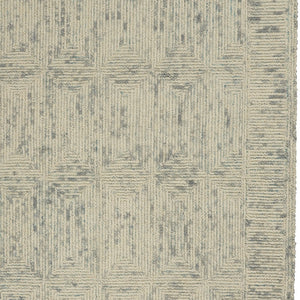 Homeroots 8' Luxurious Ivory And Gray Wool Geometric Area Rug - Perfect For Cozy Modern Home Décor! 4' X 6' Wool 553507