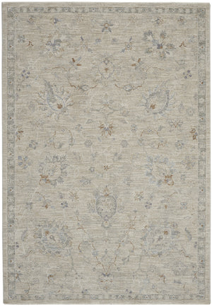 Homeroots 4' X 6' Gray Floral Power Loom Area Rug  Polyester 553509