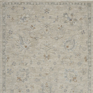 Homeroots 4' X 6' Gray Floral Power Loom Area Rug  Polyester 553509