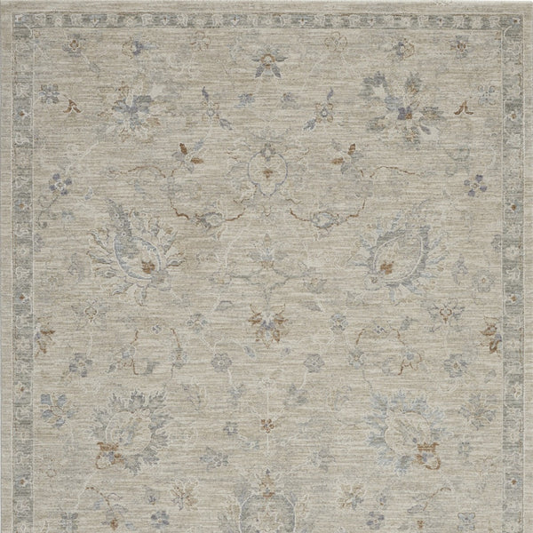 Homeroots 4' X 6' Gray Floral Power Loom Area Rug  Polyester 553509