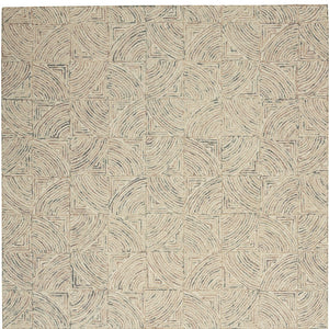 Homeroots 5' X 8' Ivory Tan And Gray Wool Geometric Area Rug  Wool 553513