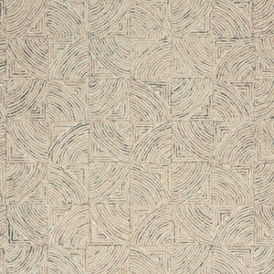 Homeroots 4' X 6' Ivory Tan And Gray Wool Geometric Area Rug  Wool 553517