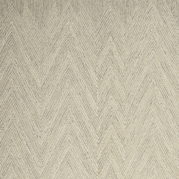 Homeroots 5' X 8' Ivory And Gray Wool Chevron Area Rug  Wool 553519