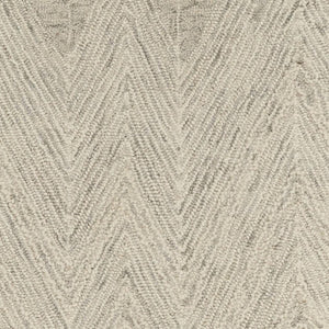 HomeRoots 8' Ivory and Gray Wool Chevron Runner Rug - Modern Style for Hallways, Soft Comfort, and Durability 553520