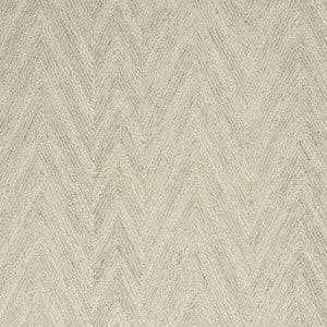 HomeRoots 5' Modern Ivory and Gray Wool Chevron Area Rug – Soft, Stylish Accent for Living Rooms & Bedrooms 4' X 6' 553521