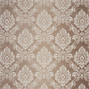 Homeroots 9' X 12' Ivory And Brown Damask Distressed Non Skid Area Rug  Polypropylene 553533