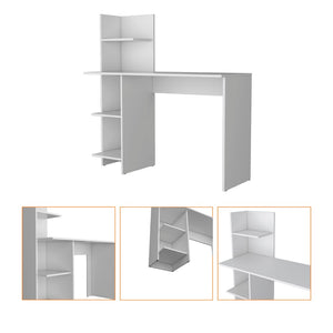 HomeRoots 47" White Computer Desk - Modern, Spacious Workspace for Home or Office, Durable & Stylish Design 553551