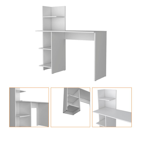 HomeRoots 47" White Computer Desk - Modern, Spacious Workspace for Home or Office, Durable & Stylish Design 553551