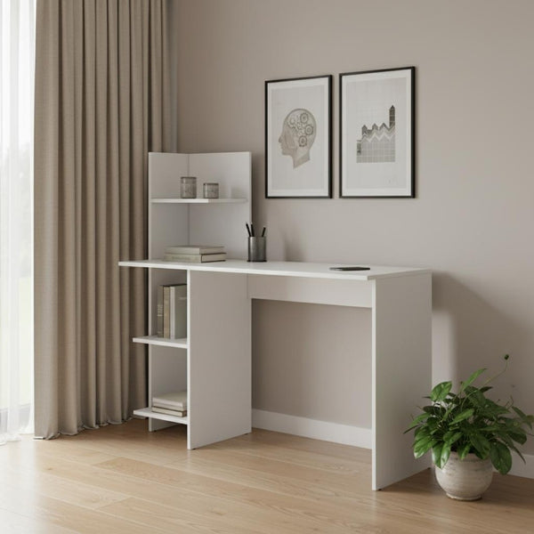 HomeRoots 47" White Computer Desk - Modern, Spacious Workspace for Home or Office, Durable & Stylish Design 553551