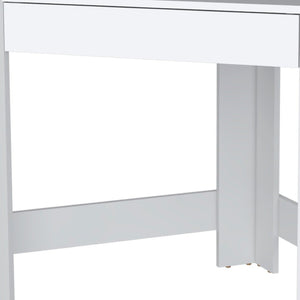 HomeRoots 30" White Wood Corner Computer Desk – Stylish Space-Saving Workstation with Storage Drawer & Modern Design 553552