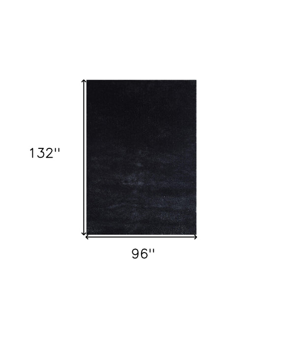 Homeroots 8' X 11' Charcoal Shag Hand Tufted Area Rug  Polyester 553568