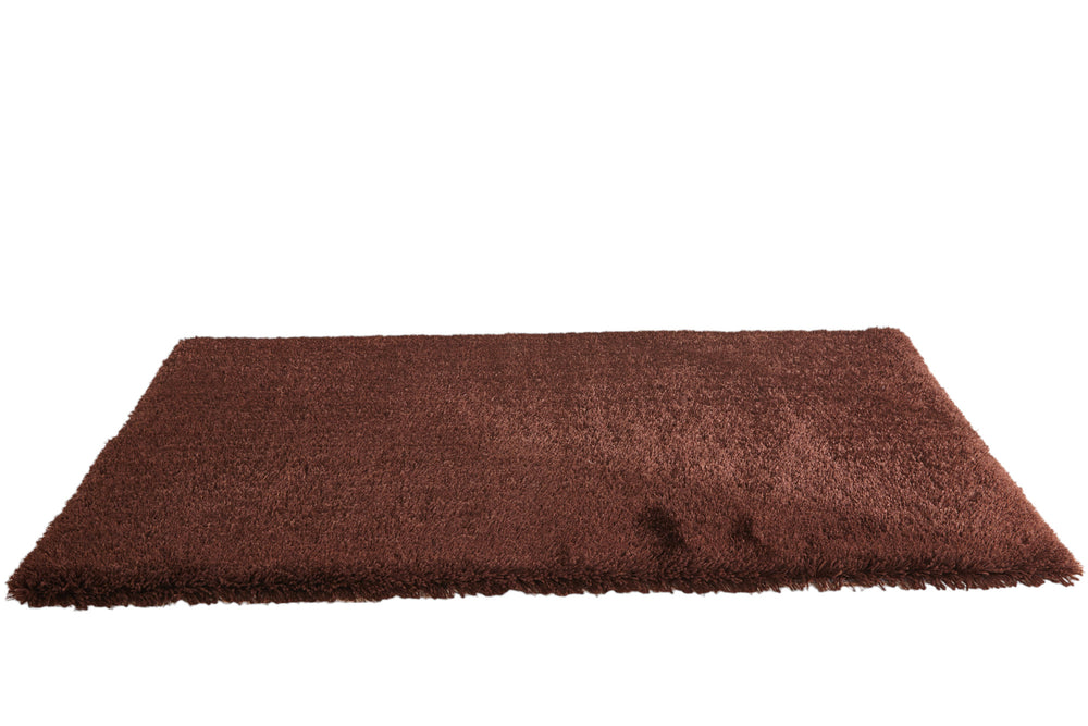 Homeroots 8' X 11' Brown Shag Hand Tufted Area Rug  Polyester 553573