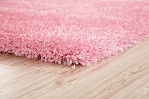 Homeroots 8' X 11' Pink Shag Hand Tufted Area Rug  Polyester 553583