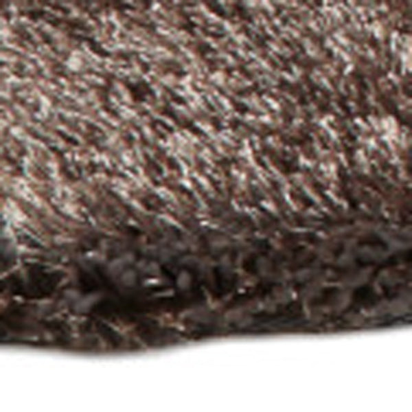 Homeroots 8' X 11' Charcoal Shag Hand Tufted Area Rug  Polyester 553586