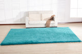 Homeroots 8' X 11' Turquoise Shag Hand Tufted Area Rug  Polyester 553588