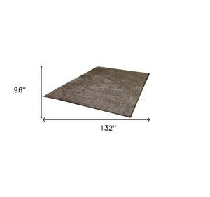 Homeroots 8' X 11' Brown Shag Hand Tufted Area Rug  Polyester 553594