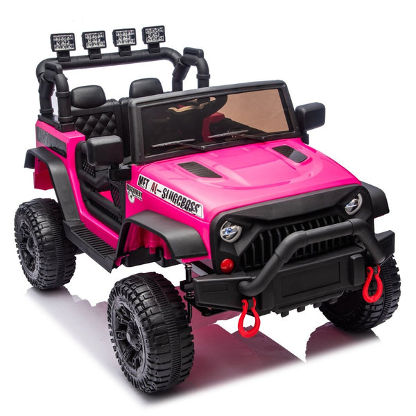 English Elm 24v Kids Electric Ride on Car with Parental Remote Dual Motor Four Wheel Suspension W1578P356392