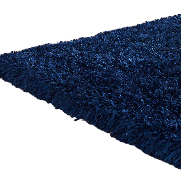 Homeroots 5' X 7' Navy Blue Shag Hand Tufted Area Rug  Polyester 553624