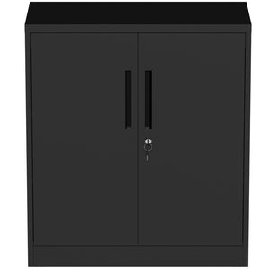 English Elm Metal Lockable Steel Cabinet Two Adjustable Shelves Garage Office Utility Storage T2398P442669