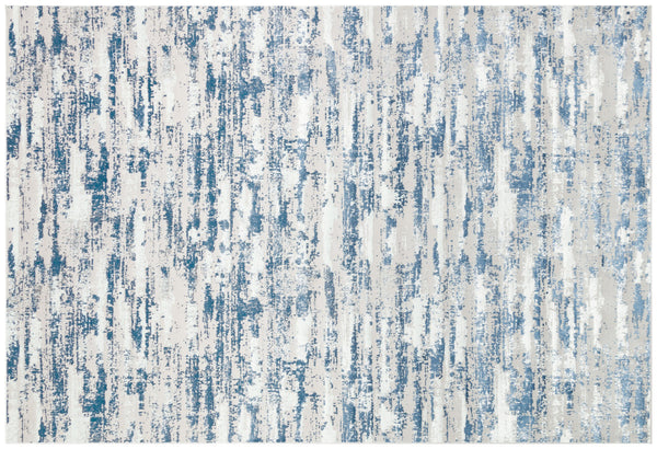 Homeroots 5' X 8' Blue And White Abstract Washable Non Skid Area Rug  Polyester 553651