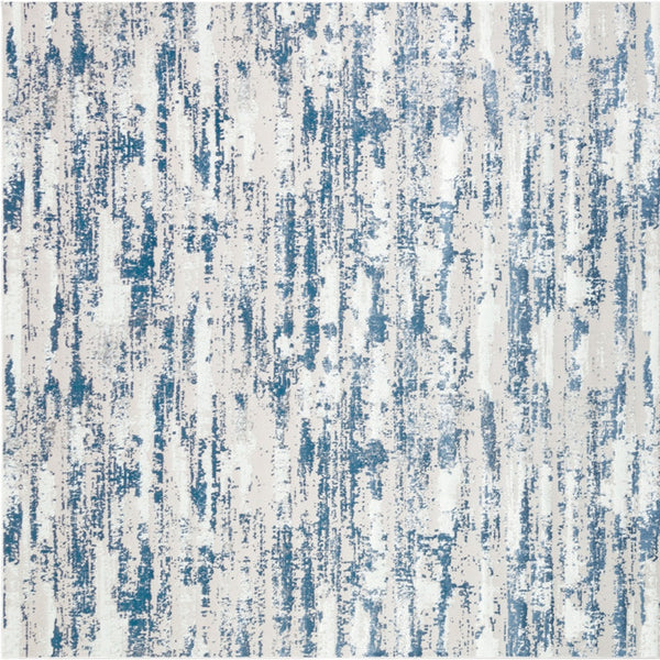 Homeroots 5' X 8' Blue And White Abstract Washable Non Skid Area Rug  Polyester 553651