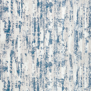 Homeroots 5' X 8' Blue And White Abstract Washable Non Skid Area Rug  Polyester 553651