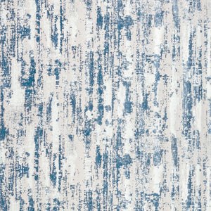 Homeroots 8' X 11' Blue And White Abstract Washable Non Skid Area Rug  Polyester 553652
