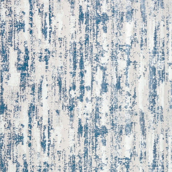 Homeroots 8' X 11' Blue And White Abstract Washable Non Skid Area Rug  Polyester 553652