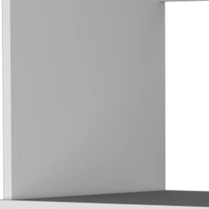 HomeRoots 17" White Wood Pantry Cabinet - Contemporary Storage Solution with 2 Shelves for Any Room Decor 553656