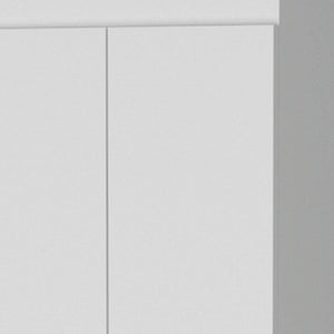 HomeRoots 67" Elegant White Wood Pantry Cabinet with Ample Shelves for Organized Kitchen & Utility Storage Solutions 553657