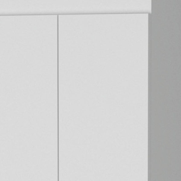 HomeRoots 67" Elegant White Wood Pantry Cabinet with Ample Shelves for Organized Kitchen & Utility Storage Solutions 553657