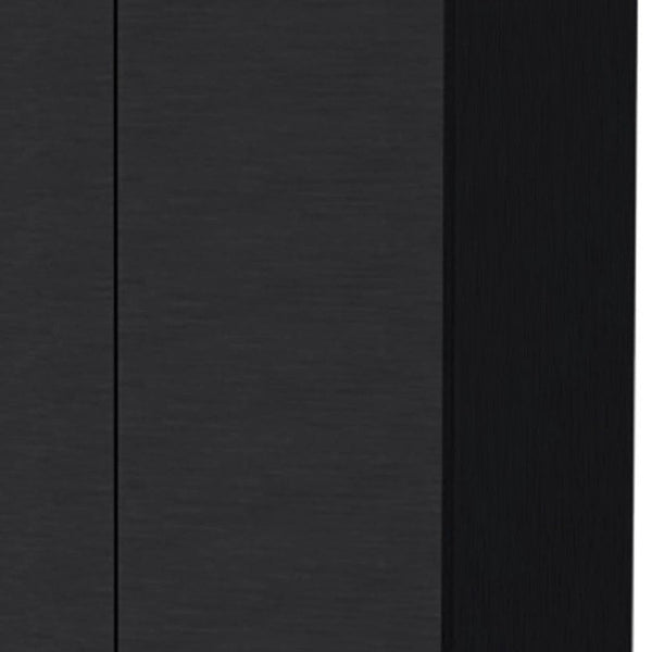 HomeRoots 67" Black Wood Pantry - Stylish Storage Solution with 5 Shelves for Kitchen, Laundry, or Garage Use 553658