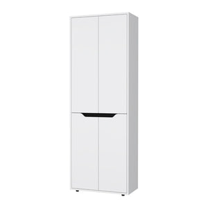 HomeRoots 67" Stylish Black and White Pantry Cabinet - Versatile Storage Solution for Kitchen, Office & More 553661