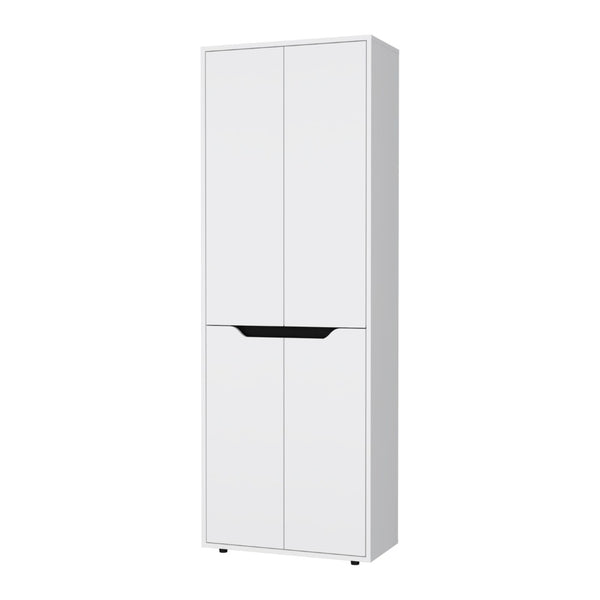 HomeRoots 67" Stylish Black and White Pantry Cabinet - Versatile Storage Solution for Kitchen, Office & More 553661