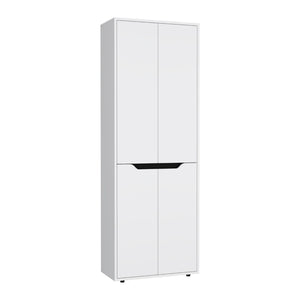 HomeRoots 67" Stylish Black and White Pantry Cabinet - Versatile Storage Solution for Kitchen, Office & More 553661