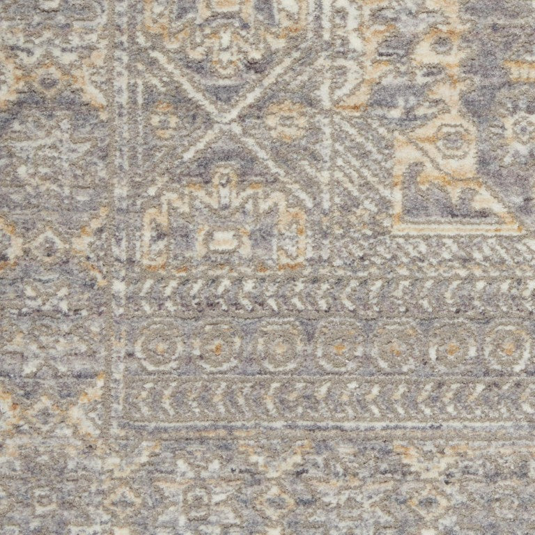 8 Foot Floral Hallway Runner Rug with Fringe Ends and Non-slip Latex Backing