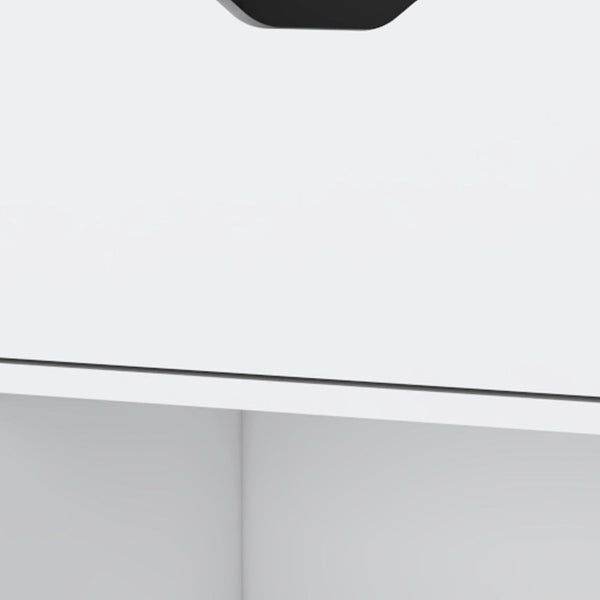 Homeroots 20" White One Drawer Faux Wood Nightstand   553688