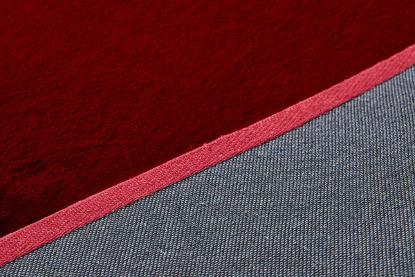 Homeroots 5' X 8' Red Faux Fur Shag Washable Non Skid Area Rug  Faux Fur 553705