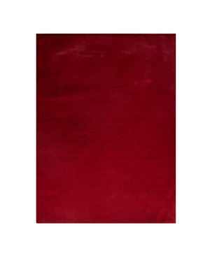 Homeroots 5' X 8' Red Faux Fur Shag Washable Non Skid Area Rug  Faux Fur 553705