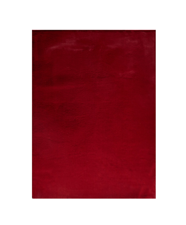 Homeroots 5' X 8' Red Faux Fur Shag Washable Non Skid Area Rug  Faux Fur 553705