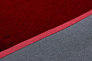 Homeroots 7' X 10' Burgundy Faux Fur Shag Non Skid Area Rug  Faux Fur 553706