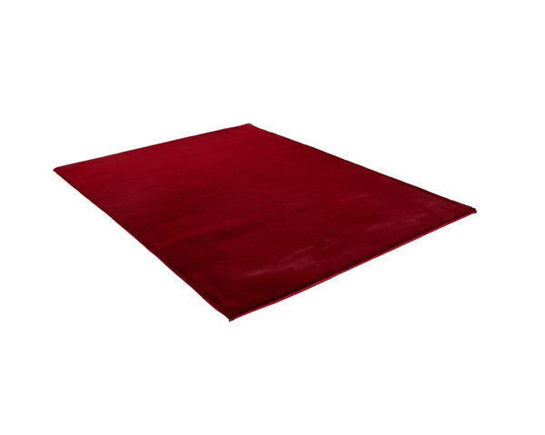 Homeroots 7' X 10' Burgundy Faux Fur Shag Non Skid Area Rug  Faux Fur 553706