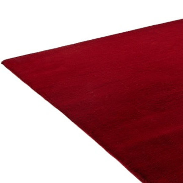 Homeroots 7' X 10' Burgundy Faux Fur Shag Non Skid Area Rug  Faux Fur 553706