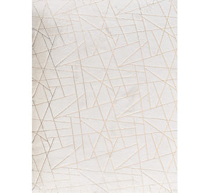 Homeroots 8' X 11' White And Gold Faux Fur Abstract Shag Non Skid Area Rug  Faux Fur 553736