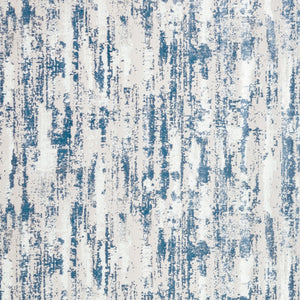 Homeroots 10' Blue And Ivory Abstract Washable Non Skid Area Rug  Polyester 553762
